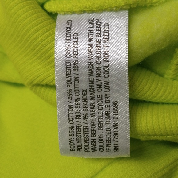 NEW! 2pc Set - Boys Fleece Hooded Sweatshirt Hoodie & Joggers, Bright Lime - Picture 10 of 16